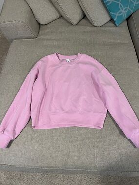 lululemon athletica Pink Cropped Crewneck Sweatshirt